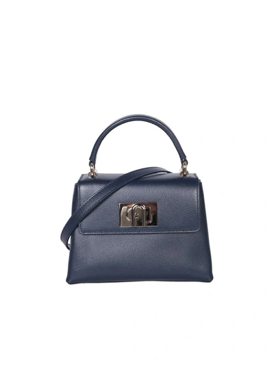 Furla 1927 Mini Top Handle Woman Handbag Navy Blue Size - Leather