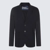 Herno Single-breasted Stretch Blazer In Blue