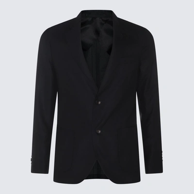 Lardini Single-breasted Cotton Blazer In Blue