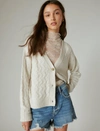 LUCKY BRAND WOMEN'S COZY CABLE STITCH CARDIGAN