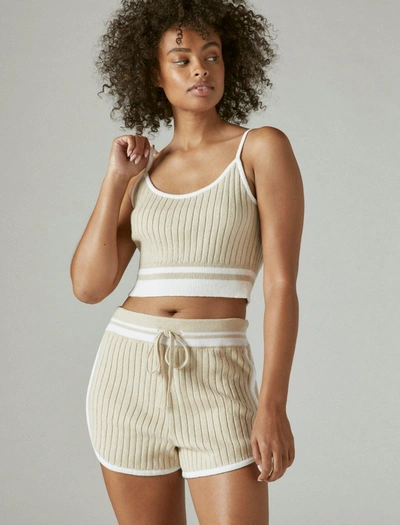 Lucky Brand Women's Knit Rib Sweater Tank In Oyster Grey Combo