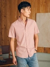 Faherty Movement Geo Print Short Sleeve Button-down Shirt In Prairie Floral