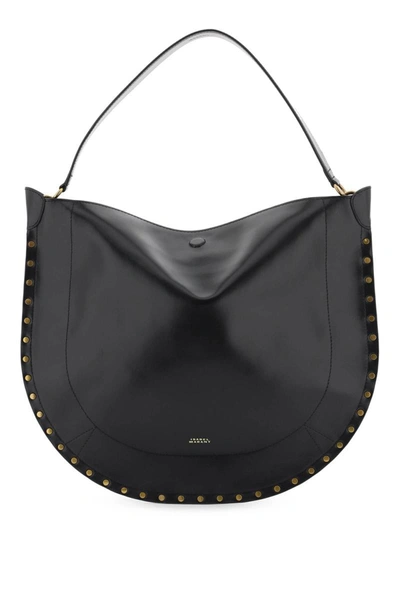 Isabel Marant Smooth Leather Hobo Bag With In Black