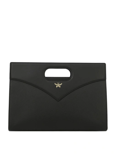 Mcm "reversible Diamond" Handbag In Black