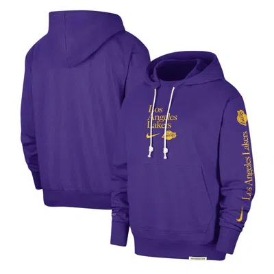 Nike Los Angeles Lakers Standard Issue Courtside  Men's Dri-fit Nba Hoodie In Purple