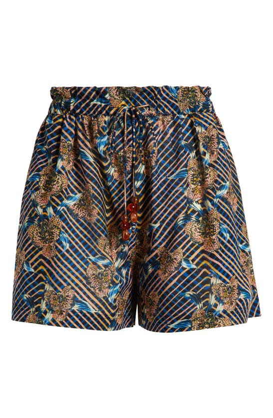 Ulla Johnson scallop-edge embroidered mini shorts - Black
