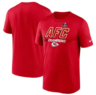 Nike Kansas City Chiefs 2023 Afc Champions Iconic  Men's Dri-fit Nfl T-shirt In Red