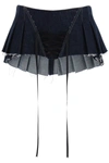 Dilara Findikoglu Micro Gonna Plissettata Effetto Corsetto In Blue