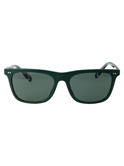 Polo Ralph Lauren 0ph4205u Sunglasses In 614171 Shiny Green