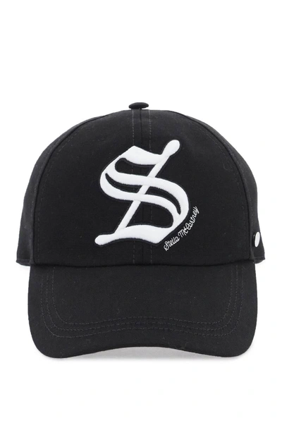 Stella Mccartney Logo Embroidered Baseball Cap In Black