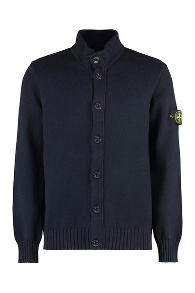 Stone Island Compass Patch Button In Blue