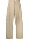Studio Nicholson Pleat-detail Trousers In Brown