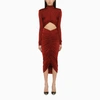 The Andamane Kendall Long-sleeved Bodysuit Red In Red