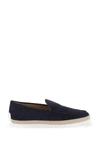 TOD'S TOD'S SUEDE SLIP-ON WITH RAFIA INSERT