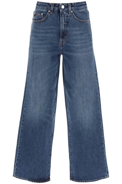 Totême Toteme Cropped Flare Jeans In Blue