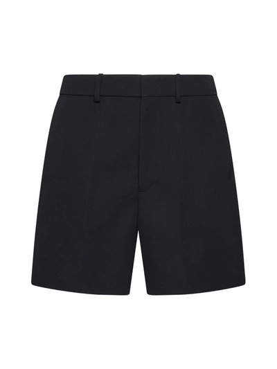 Valentino Wool Shorts In Black