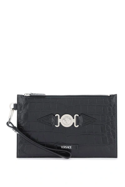 Versace Medusa Biggie Pouch In Black