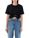 VERSACE VERSACE STAMP CROP T-SHIRT