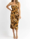 Dee Elly Standard Open Back Slip Dress In Gold In Gold