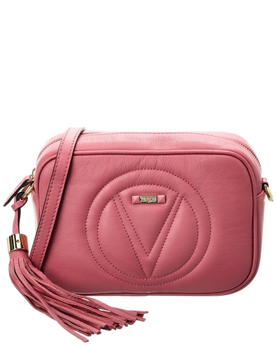 Valentino By Mario Valentino Mia Signature Leather Crossbody In Coral Pink