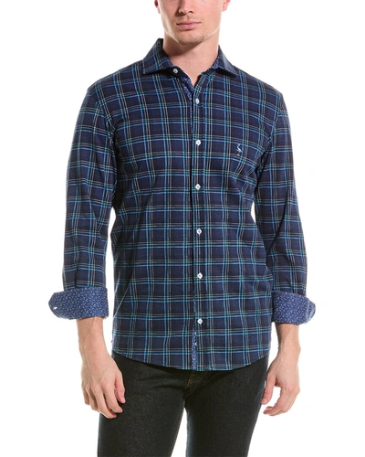 Tailorbyrd Plaid Shirt In Blue