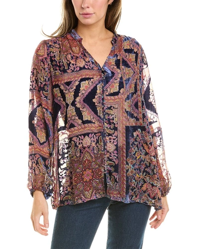 Johnny Was Lydia Silk-blend Blouse In Multi