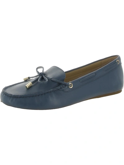 Michael Michael Kors Womens Leather Slip On Loafers In Blue