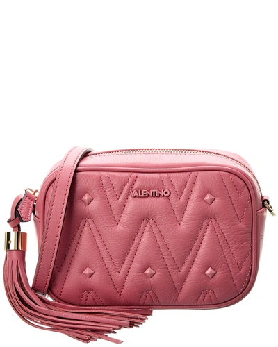 Valentino By Mario Valentino Amel Diamond Leather Crossbody In Pink