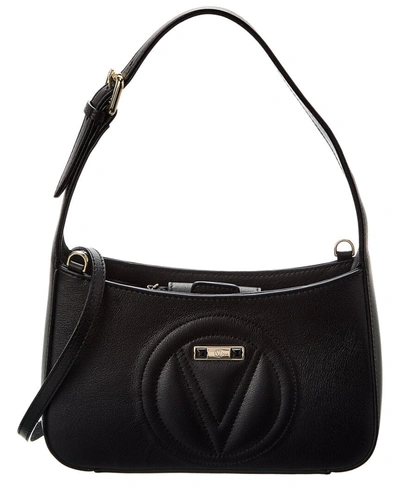 Valentino By Mario Valentino Kai Leather Crossbody In Black