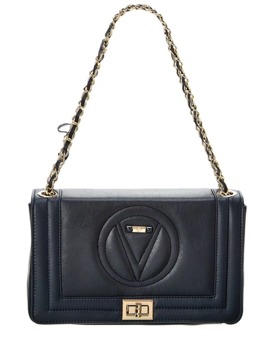 Valentino By Mario Valentino Alice Rock Leather Shoulder Bag In Blue