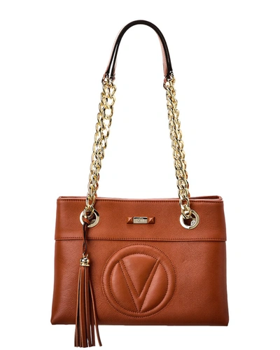 Valentino By Mario Valentino Kali Signature Leather Shoulder Bag In Brown