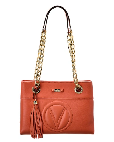 Valentino By Mario Valentino Kali Signature Leather Shoulder Bag In Orange