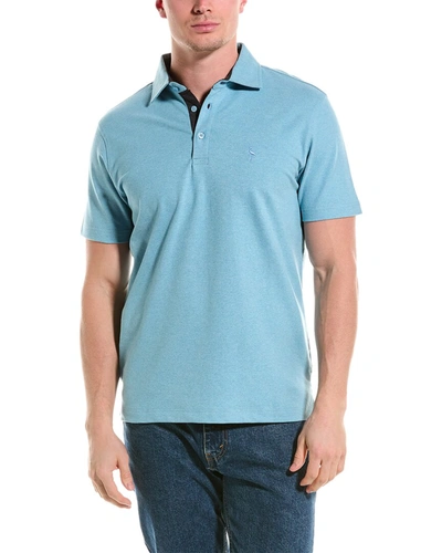 Tailorbyrd Pique Polo Shirt In Blue