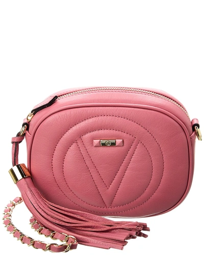 Valentino By Mario Valentino Nina Signature Leather Crossbody In Pink