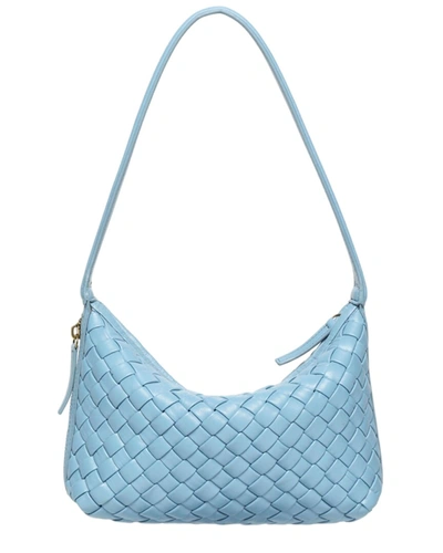 Walter Baker Hazel Woven Leather Shoulder Bag In Blue