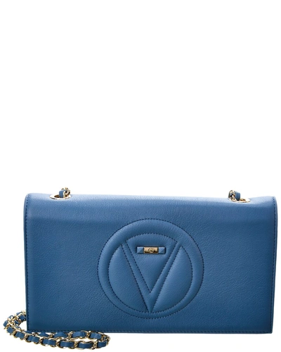 Valentino By Mario Valentino Lena Signature Leather Shoulder Bag In Blue
