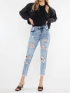 KANCAN COLLIE HIGH RISE MOM JEANS IN MEDIUM WASH