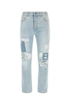 Palm Angels Ripped Straight-leg Jeans In Blue