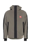 Palm Angels Silver Polyester Ski Jacket In Silver