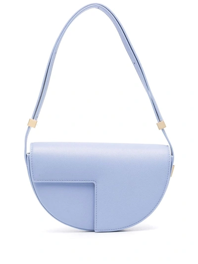 Patou Le Petit  Leather Shoulder Bag In Blue