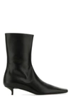 THE ROW THE ROW WOMAN BLACK LEATHER SHRIMPTON ANKLE BOOTS