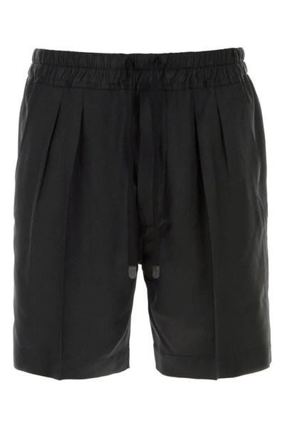 Tom Ford Silk Twill Shorts In Black