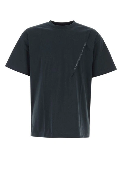 Y/project Y Project Man Slate Cotton T-shirt In Black