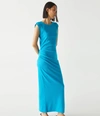 Michael Stars Calliope Power Shoulder Maxi Dress In Smoothie
