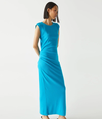 Michael Stars Calliope Power Shoulder Maxi Dress In Smoothie