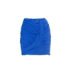 Balmain Draped Jersey Mini Skirt In Blue