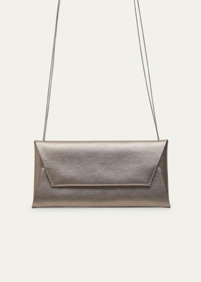 Brunello Cucinelli Monili-embellished Shoulder Bag In Pearl Grey
