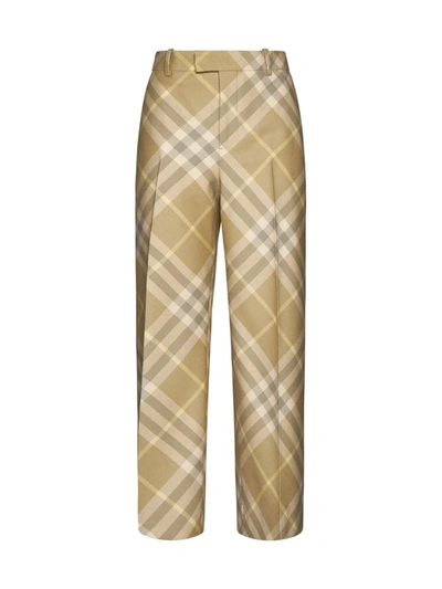 Burberry Pants In Flax Ip Check
