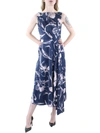 KAY UNGER WOMENS FLORAL MIDI COCKTAIL AND PARTY DRESS