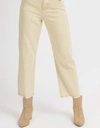 Dee Elly High Waisted Flare Jeans In Neutral Khaki In Multi
